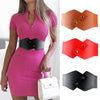 Fashion Women Belt PU Leather Wide Elastic Waist Belt Women Ladies Dress Down Coat Corset Belt