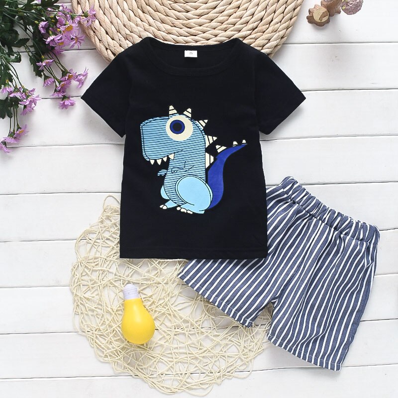 Baby boys clothing sets summer toddler fashion shirt+shorts 2pcs tracksuits for bebe boys newborn baby cotton clothes sets 2020