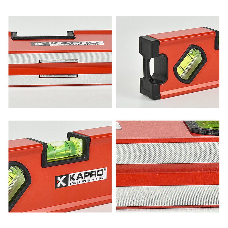 Kapro 10/20cm Portable Magnetic Spirit Level High Precision Aluminum Construction Leveling Tool Measurement Bubble Level Gauge