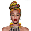 2020 fashion african headwraps+earings 2 piece sets for women bazin riche african head scarf pure cotton
