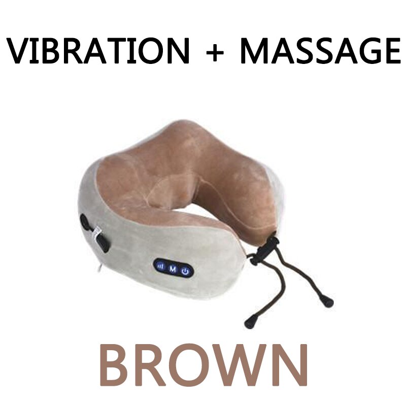 SB Massage U-Shaped Pillow Neck Pillow Multi-Function Shoulder and Cervical Vertebra Electric Outdoor pillow for airplane
