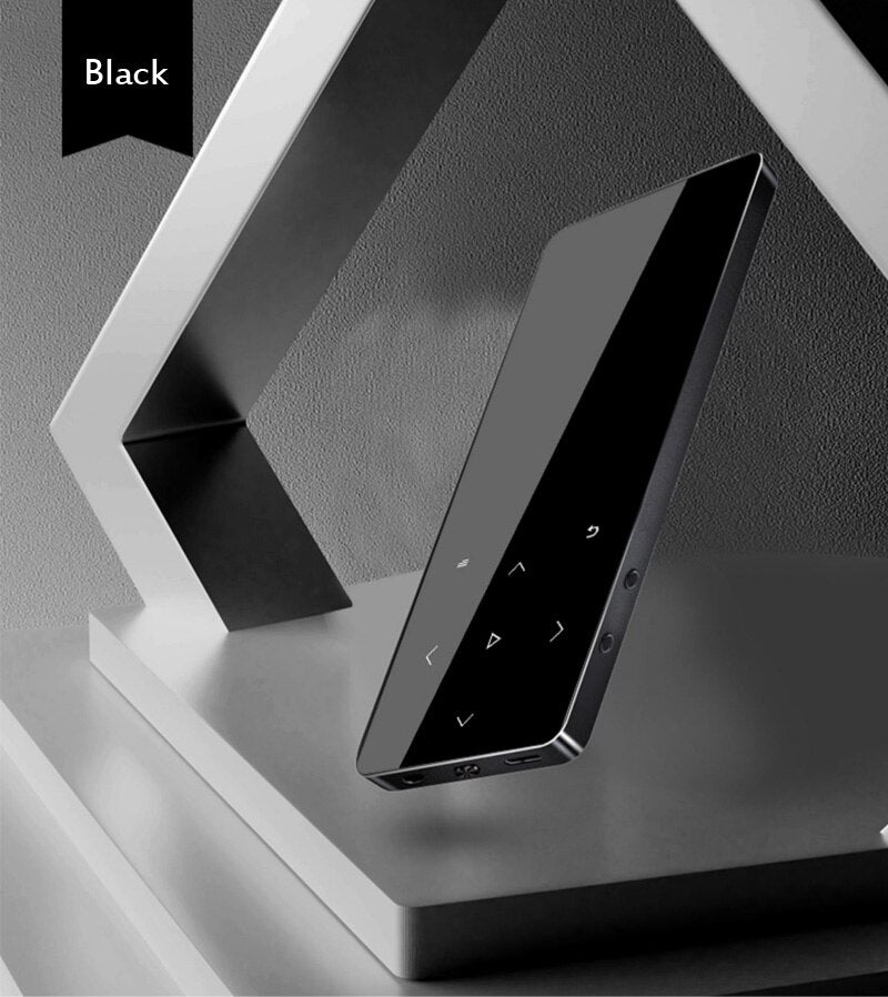 2021 New Bluetooth MP3 Music Player 8GB 16GB 32GB Touch Key SD Card Insert FM Radio Multiple Language Luxury Metal HiFi Player