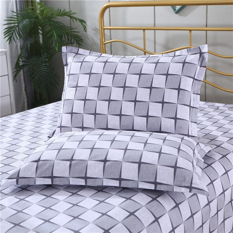 LAGMTA 1pc 100% Cotton Pillowcase Cartoon Plant Plaid Flower Zipper Pillowcase Multiple Styles Customizable To Any Size