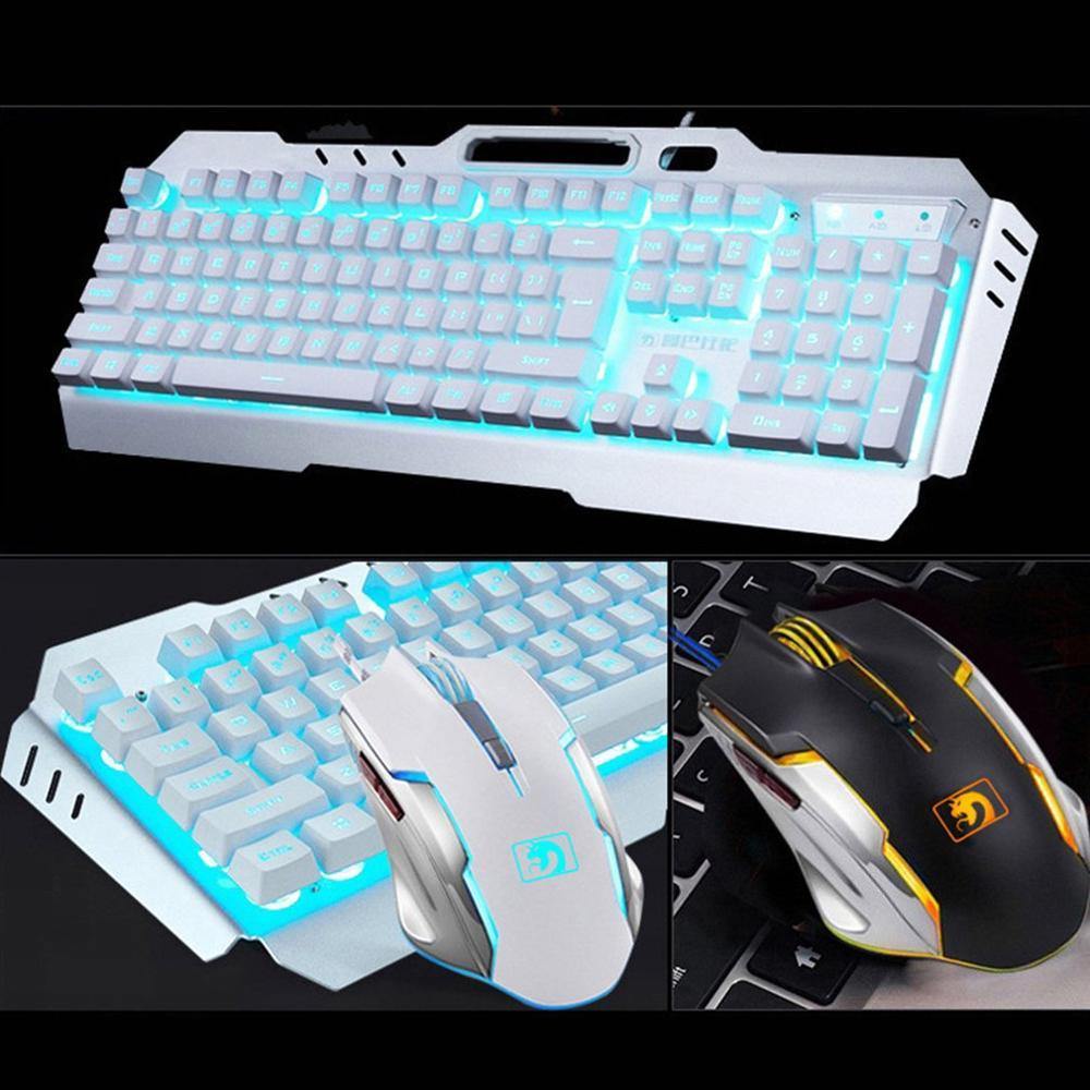 K670 Wireless Rechargeable Gaming Keyboard + Mouse Set LED Backlit Mechanical Feel USB Keyboards Mice Combos - Surprise store