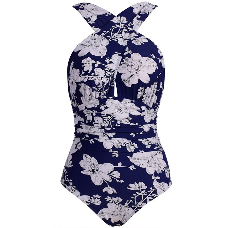 Swimsuit ladies large size one-piece sexy push high bra beach swimsuit Brazil print swimming bikini set Tankini swimsuit Brazili