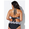 2020 Swimwear High Waisted Two Piece Plus Size Large Size Plus Fat Printed Swimsuit Women Back Chalaza Bikini Beach Bathing Suit - Surprise store