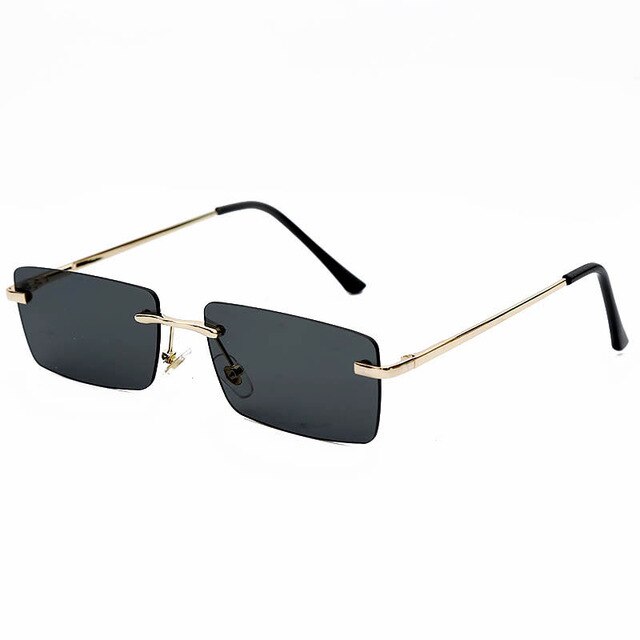 New Luxury Brand Rectangle Ladies Sunglasses Women Rimless Square Polarized Sun Glasses For Ladies Zonnebril Dames Vrouwen Bril