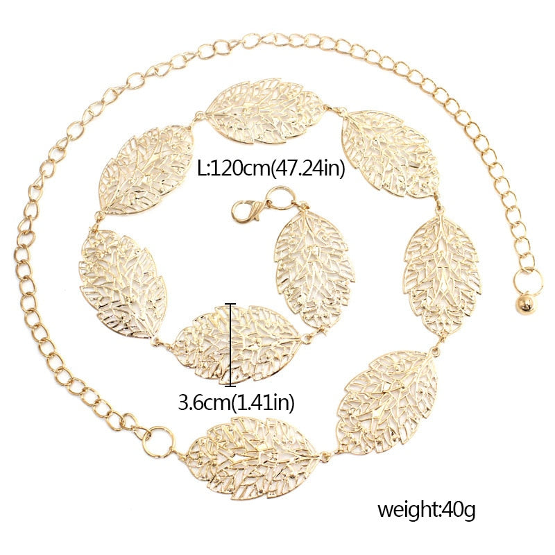 Fashion Simple Chain Belt Women Lady High Waist Gold Belts Waistband For Party Jewelry Dress Metal Chain Belt