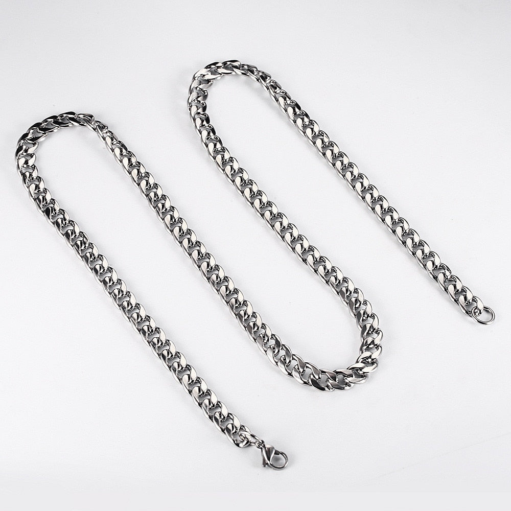 Men's Chain Necklace Stainless Steel Jewelry On The Neck Chain male Personality Hip Hop Necklace Fashion Accesories For Men