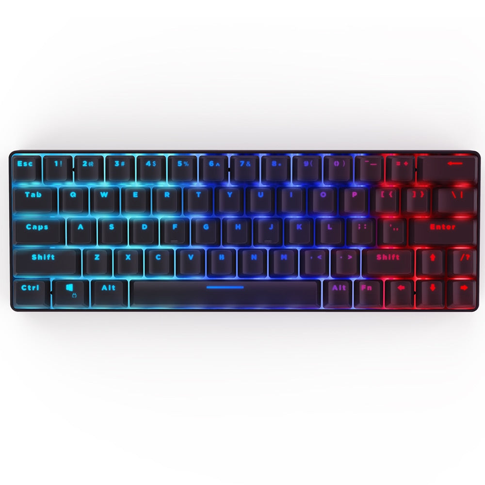 BlitzWolf BW-KB1 Wireless bluetooth Keyboard Gateron Switch RGB 63 Keys Layout NKRO Type-C Mechanical Gaming Black Brown Switch