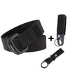 Military Equipment Belt Men Elastic Nylon Tactical Belts For Jeans Pants Solid Strap Canvas Double Ring Metal Buckle Waist Belt