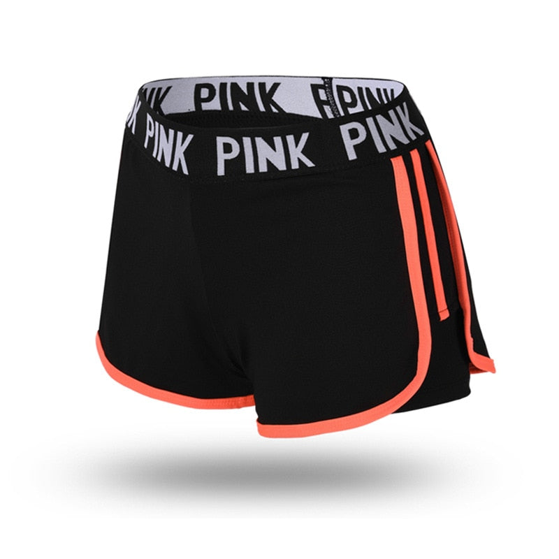 NEW Letter Sports runing Shorts Women Yoga Shorts Push Hips Sexy Middle Waisted Gym Fitness Elastic Quick Dry Running Shorts