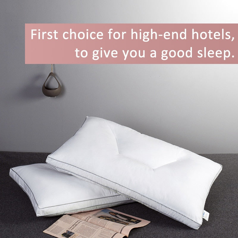SB Pillow Chinese Natural Silk Single Pillow 100% Orthopedic Neck Pillows Hotel Cotton Pillow for Health Sleeping Home Use