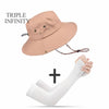 Outdoor Summer Men's Sun Hat Wide Brim Breathable Mountaineering Hiking Bucket Hat Anti-UV Sun Protection Sunshade Fishing Hat