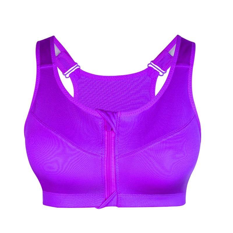 SEXYWG Hot Women Zipper Push Up Sports Bras Vest Underwear Shockproof Breathable Gym Fitness Athletic Running Yoga Bh Sport Tops - Surprise store