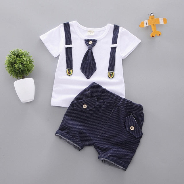 Baby boys clothing sets summer toddler fashion shirt+shorts 2pcs tracksuits for bebe boys newborn baby cotton clothes sets 2020