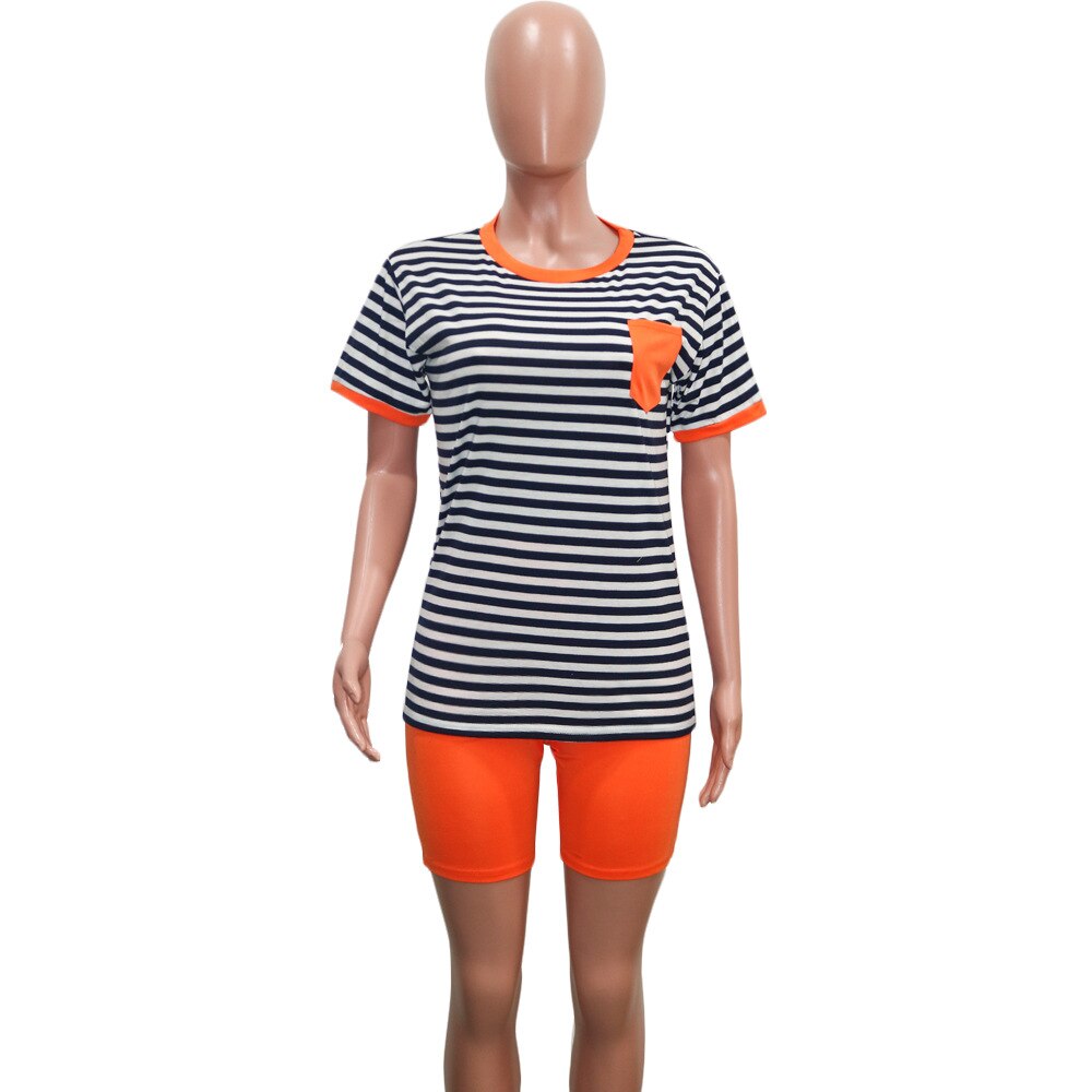 Women Summer Casual Set Fashion Streetwear Suit T Shirt+Shorts Female 2 Piece Outfits Tracksuit Women Two Piece Set Sweatsuit