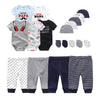 2021 Solid Unisex New Born Baby Boy Clothes Bodysuits+Pants+Hats+Gloves Baby Girl Clothes Cotton Clothing Sets Roupa de bebe
