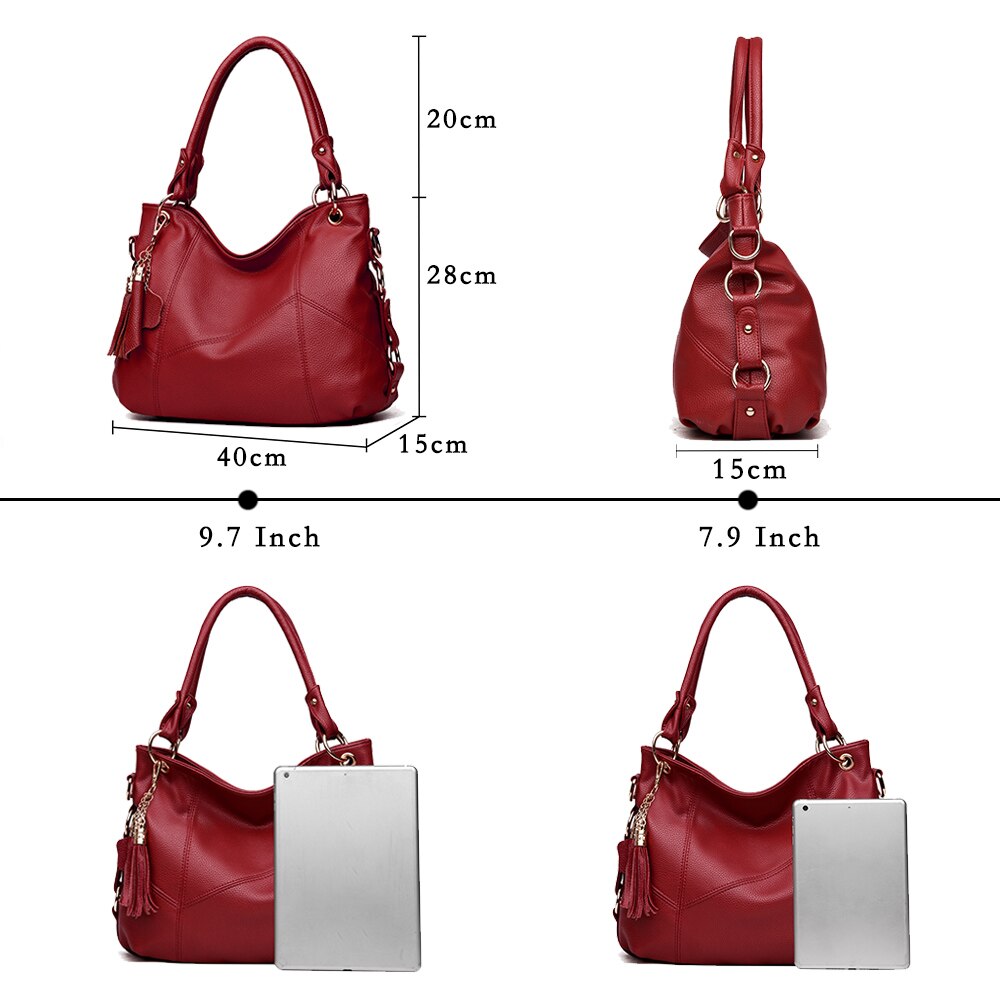 Women Leather Handbags Women Messenger Bags Female Crossbody Bags Ladies Designer Shoulder Bag Top-handle Bag Vintage Retro Tote