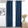 TONGDI Blackout Curtains Modern Lustrous High-grade Solid Color Panel Home Hotel For Living Room Bedroom Shading Noise Reduction