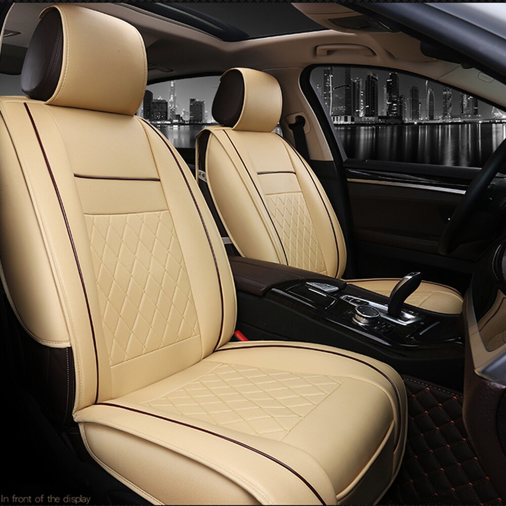 Car Accessories Car Front Seat Cover Breathable PU Leather Pad Cushion Cushion Protection Car Interior Supplies Universal