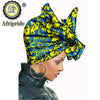 African Headscarf for Women Print Traditional Headtie Headscarf Turban Cotton Wax Scarf Shawls Women African Head Wrap S20H001