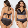 2020 Swimwear High Waisted Two Piece Plus Size Large Size Plus Fat Printed Swimsuit Women Back Chalaza Bikini Beach Bathing Suit - Surprise store