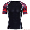 Compression T-shirt Men Running Tights Lycra Tee Shirt Male Bodybuilding Top Black Tees Men's Clothing Short Sleeve T-shirt - Surprise store