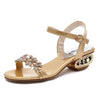 2020 Women Sandals Flip Flop Fashion Rhinestone Wedges Shoes Crystal High Heels Sandals Women Shoes Summer Casual Beach Sandals