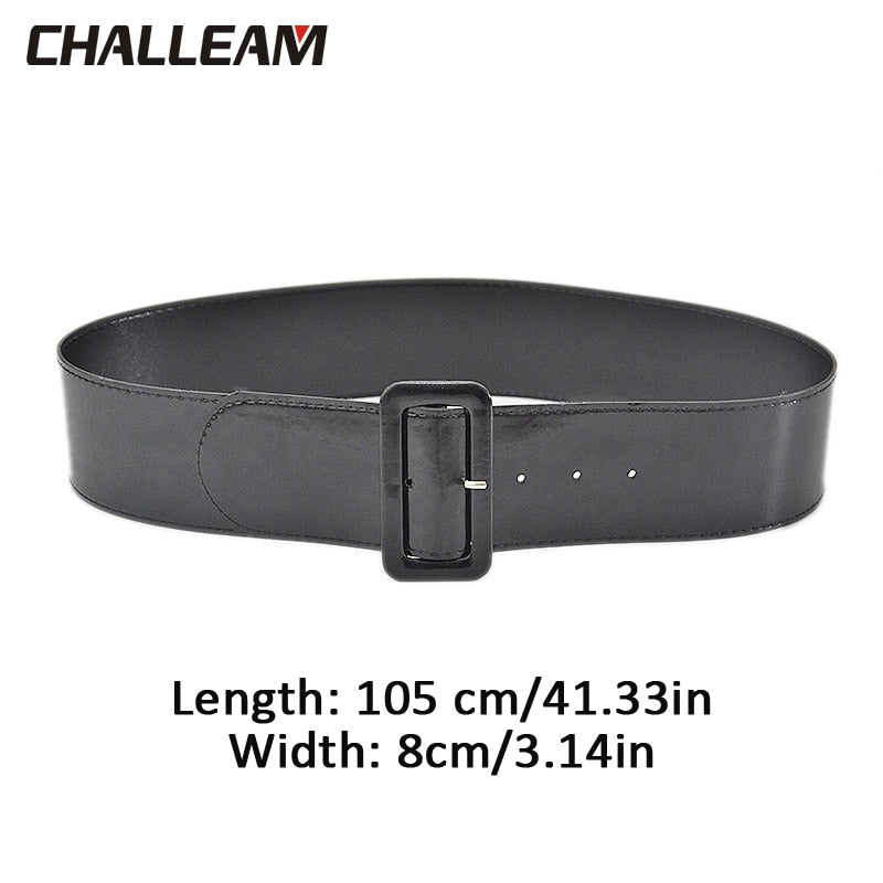 Fashion Women's Wide Belt Women's Wild Pin Buckle Faux Leather Lightweight Small Waist Seal x220