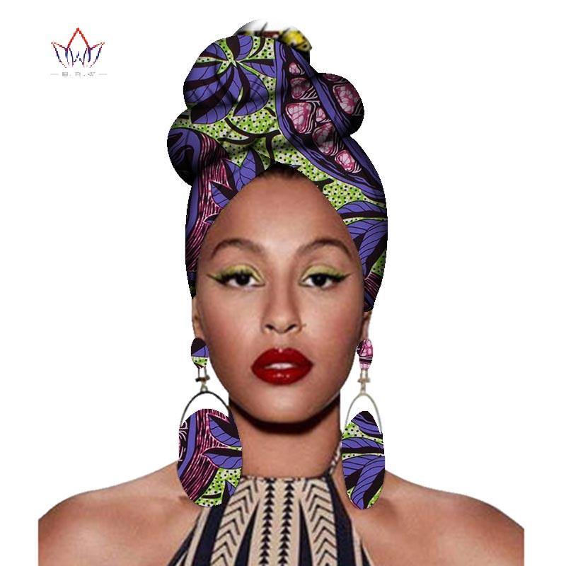 African Headtie Print Headwrap Ankara Wax Fabric 100% Pure Cotton Scarf Kente Scarves Dashiki Printing For Women Lady New Wyb56 - Surprise store
