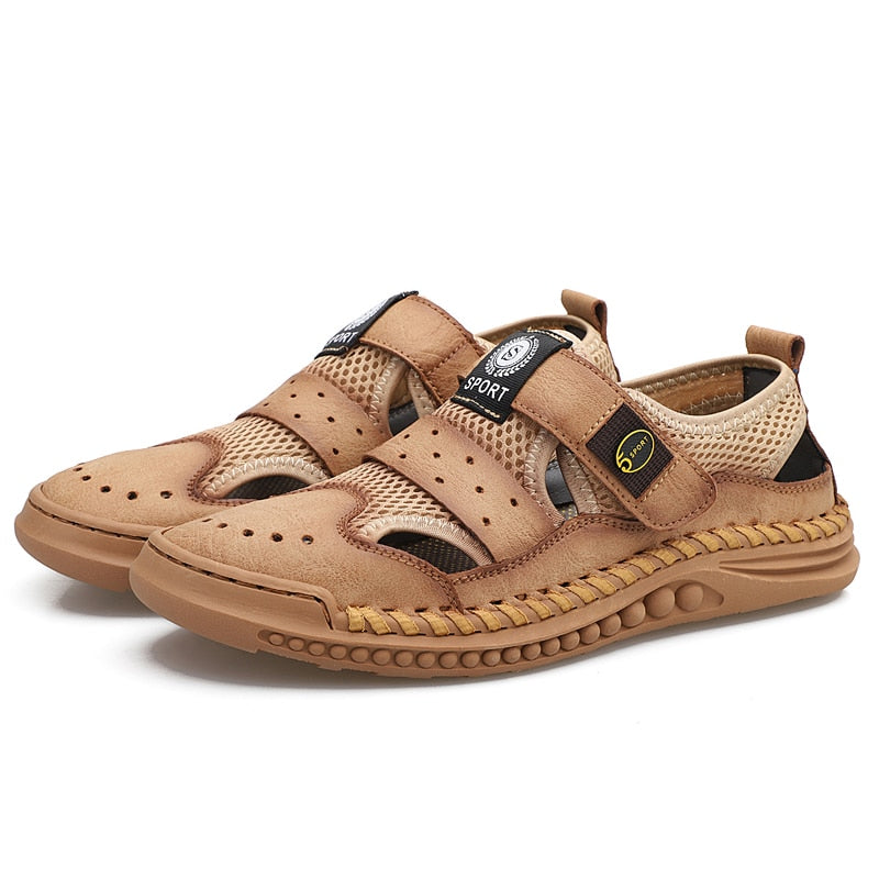 High Quality Men Sandals Summer Comfortable Soft Men's Shoes Casual Beach Outdoor Handmade Beach Sandals mens casual sandals