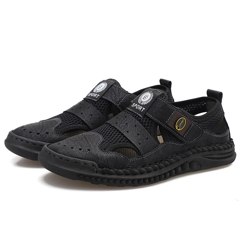 High Quality Men Sandals Summer Comfortable Soft Men's Shoes Casual Beach Outdoor Handmade Beach Sandals mens casual sandals
