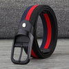 MEDYLA Canvas Belt Men's Pin Buckle Woven Elastic Belt Youth Pants With Personality Belt Black Buckle Breathable Belt MD823