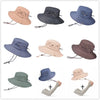 Outdoor Summer Men's Sun Hat Wide Brim Breathable Mountaineering Hiking Bucket Hat Anti-UV Sun Protection Sunshade Fishing Hat