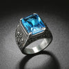 OBSEDE New Fashion 316L Stainless Steel Retro Geometric Men's Ring Austrian Crystal Male Jewelry High Quality Gift for Boyfriend
