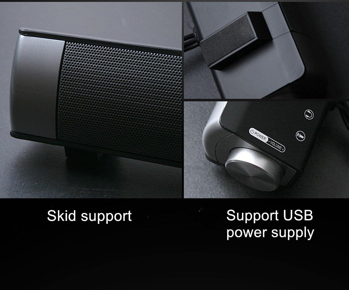 Wired Soundbar Speaker System 6W USB Multimedia Audio HIFI Stereo Sound Bar For Computer PC Laptop Desktop Smart Phone - Surprise store
