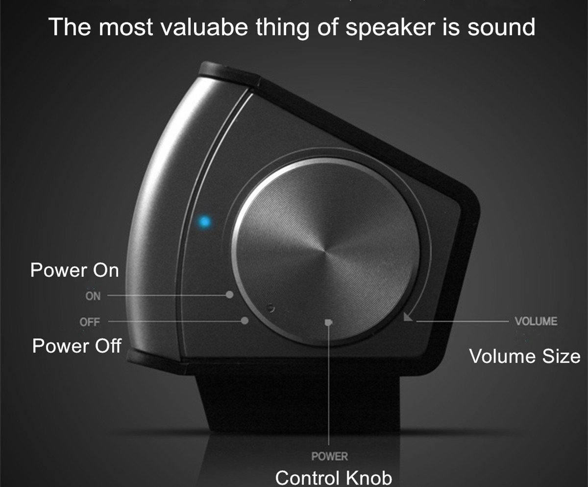 Wired Soundbar Speaker System 6W USB Multimedia Audio HIFI Stereo Sound Bar For Computer PC Laptop Desktop Smart Phone - Surprise store
