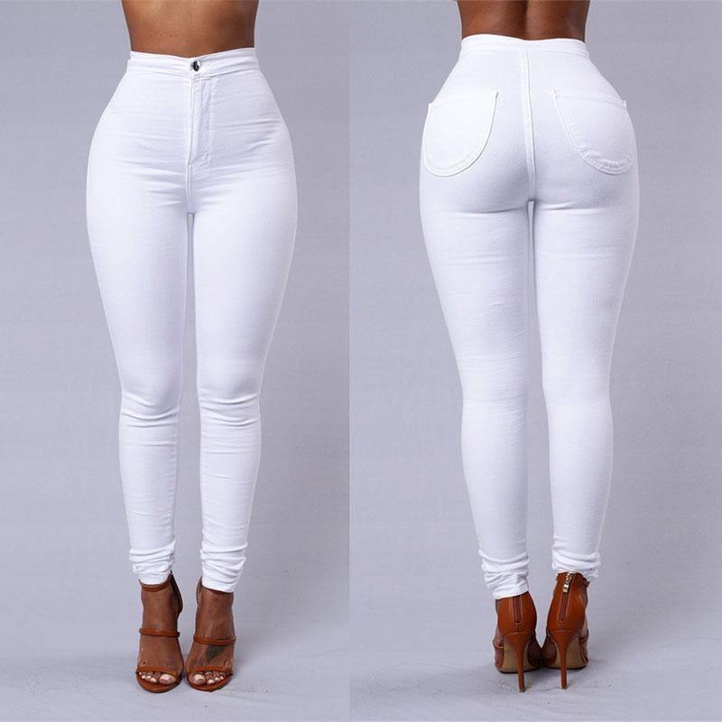 2019 Slim Professional Trousers Women Western-style Trousers White Black Pants High Waist Plus Size Formal Female Pencil Pants - Surprise store