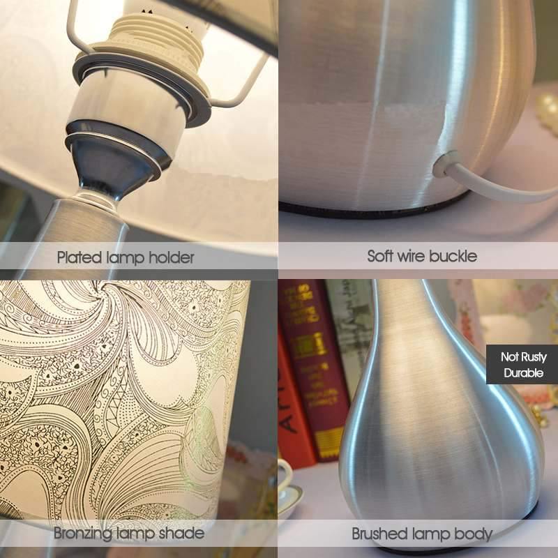 110V-240V LED Desk Lamp with E27 Bulb Modern Bedside Lamp Table Lamps For Bedroom / Living Room Lighting White light - Surprise store