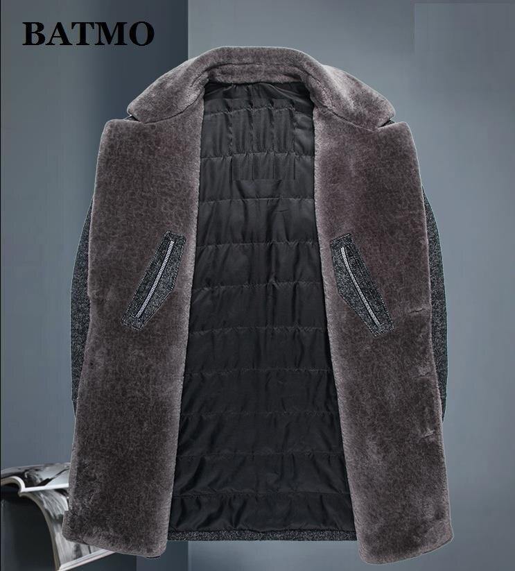 BATMO 2020 new arrival winter high quality wool thicked trench coat men,men's gray wool jackets ,plus-size M-4XL,AL41 - Surprise store