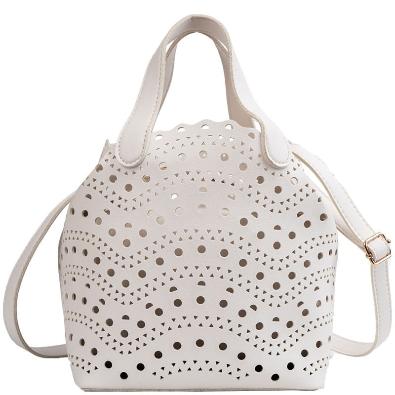 Women Pu Leather Handbags Luxury Designer Ladies Hollow Out Shoulder Bag High Quality Female Small Crossbody Bags for Women New
