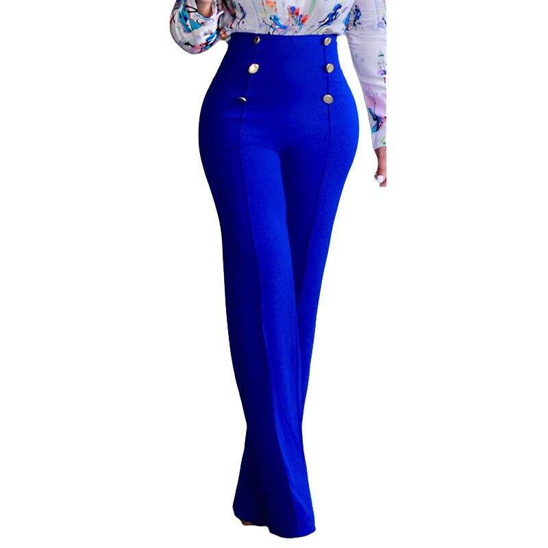 Women Casual Harem Long Pants High Waist Elastic High Waist Cropped Length OL Trousers Solid Black White Wine Red - Surprise store