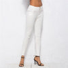 Solid Color White Autumn New Arrival Women Pancil Pants Stretchable Casual Women Trousers 4XL Cotton Blends Pants - Surprise store