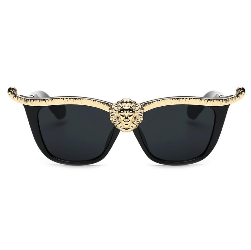 Oversized Cat Eye Sunglasses Women Brand Designer Head Luxury Sun Glasses For Womens Gold Retro Woman Sunglass Shades