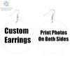SOMESOOR Vinatge African Headwrap Woman Wood Drop Earrings Afrocentric Ethnic Boths Side Painting Jewelry For Blacks Gifts 1Pair