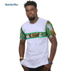 Summer Bazin Riche Men Shirt 100% Cotton Custom Dashiki African Print Patchwork Shirts Traditional African Style Clothing WYN477