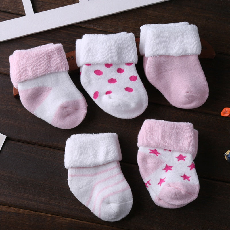 2020 Newest 5PCS/Lot 3-12M Soft Cotton Baby Girls Boys Socks Pure Baby Accessories Kids Socks