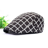 DT595 Fancy Plaid Flap Newsboy Caps Men Women Spring Summer Duckbill Ivy Cap Adjustable Gorras Planas Men Hat Beret Caps Women