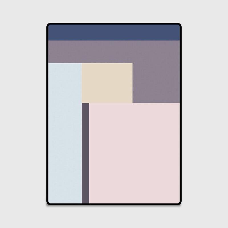 Pink Blue Grey Geometric Large Area Rugs and Carpet Nordic Simple Carpets for Living Room Bedroom Bedside Sofa Floor Mats Tapete - Surprise store